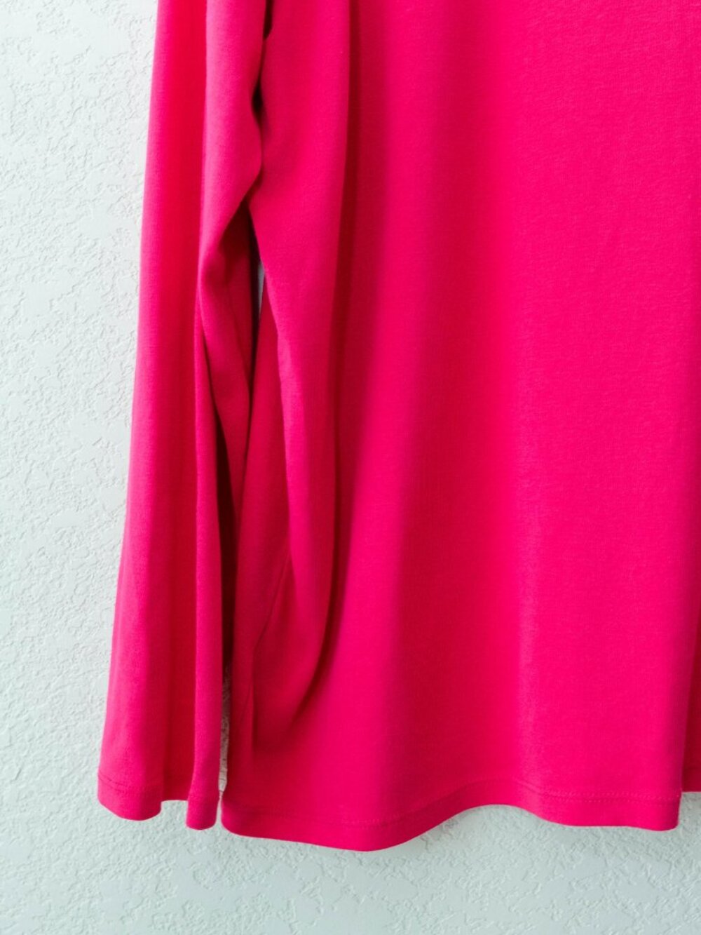 Talbots Pima Cotton Top 2X Pink Long Sleeve Soft Stretch Casual Plus Size Basic - Picture 10 of 11
